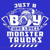 Just A Boy Who Loves Monster Trucks Monster Truck Driver Gift Polo thumb 2
