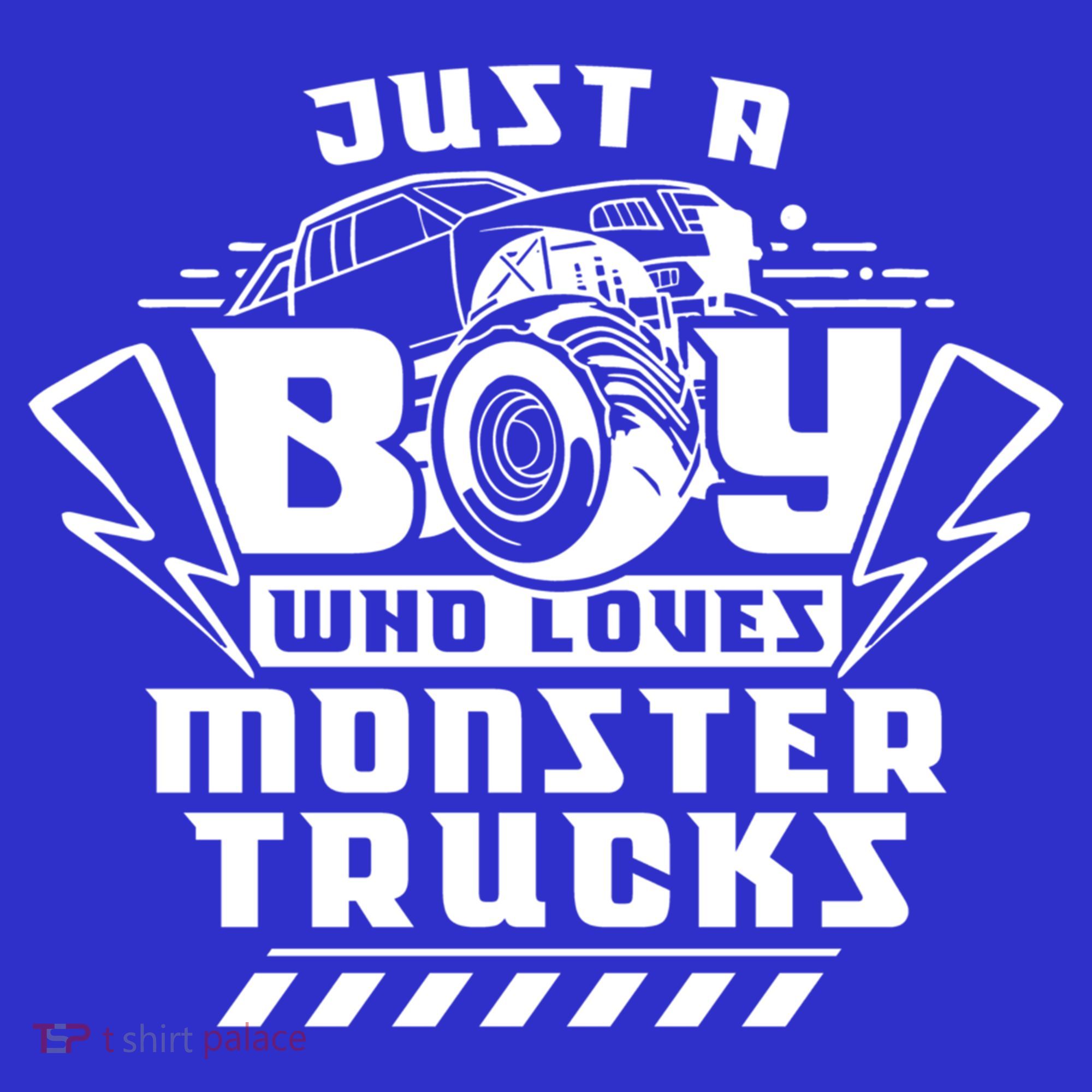 Just A Boy Who Loves Monster Trucks Monster Truck Driver Gift Visor