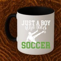 Just A Boy Who Loves Soccer Gift Coffee Mug thumb 2