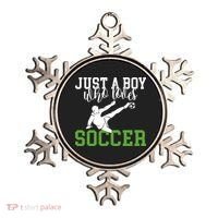 Just A Boy Who Loves Soccer Gift Ornament thumb 0