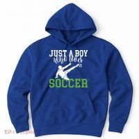 Just A Boy Who Loves Soccer Gift Hoodie thumb 0
