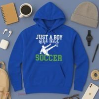 Just A Boy Who Loves Soccer Gift Hoodie thumb 3