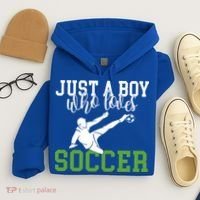 Just A Boy Who Loves Soccer Gift Hoodie thumb 4