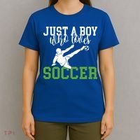 Just A Boy Who Loves Soccer Gift T-Shirt thumb 4