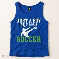 Just A Boy Who Loves Soccer Gift Tank Top thumb 2