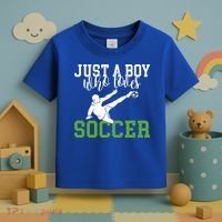 Just A Boy Who Loves Soccer Gift Toddler T-Shirt thumb 3