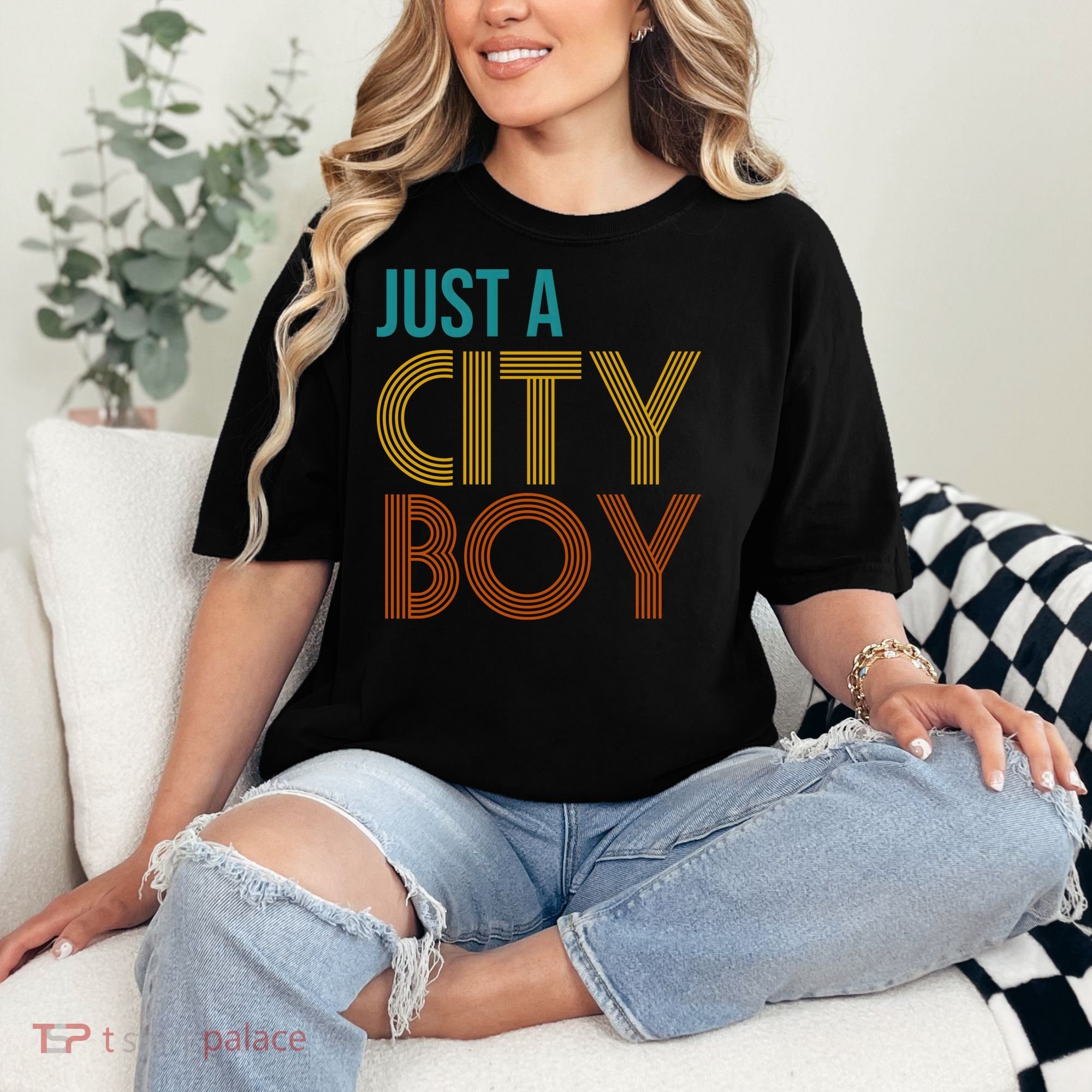 Just A City Boy Funny Comfort Colors T-Shirt