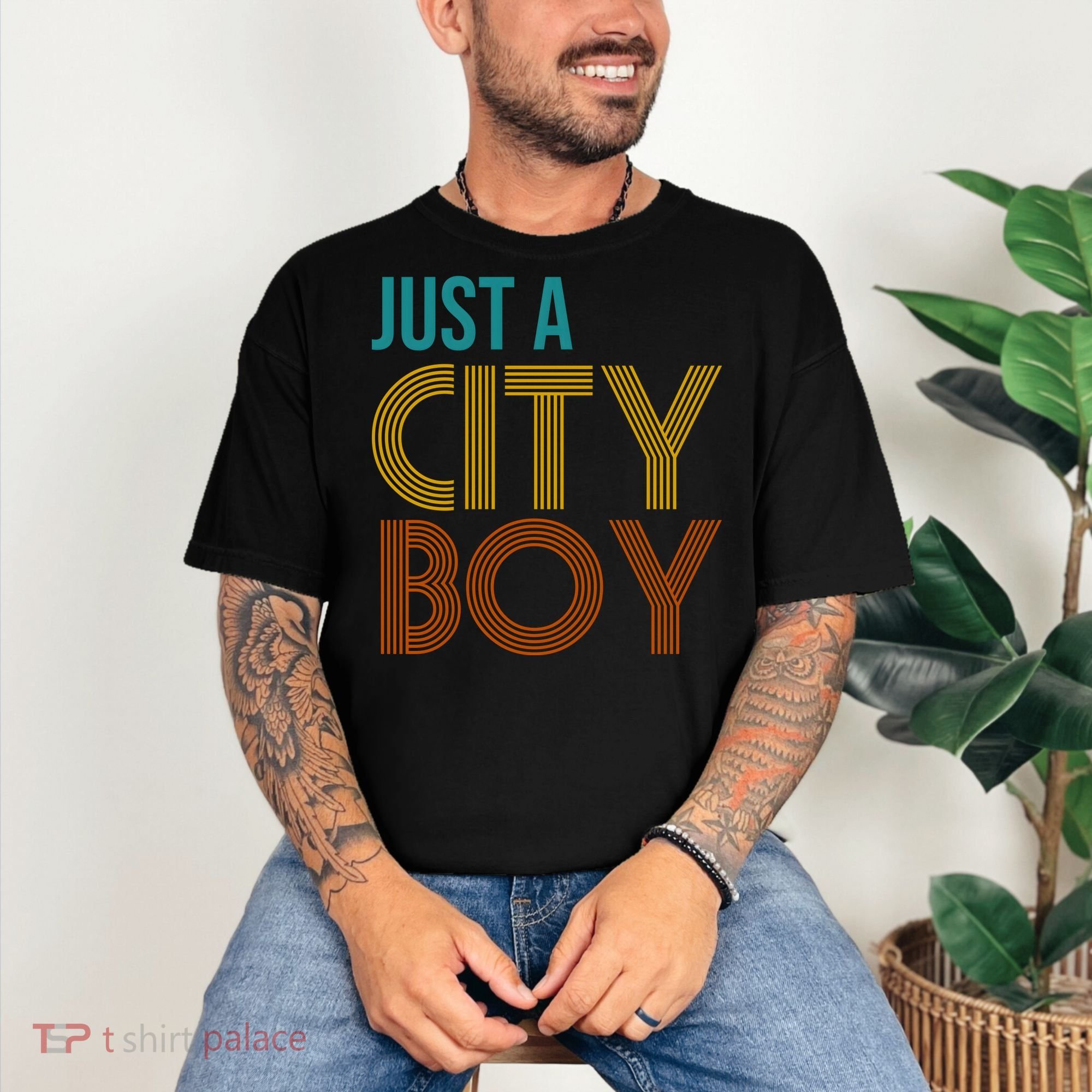 Just A City Boy Funny Comfort Colors T-Shirt