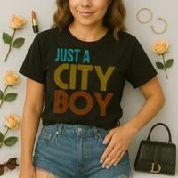 Just A City Boy Funny Comfort Colors Boxy T-Shirt thumb 2