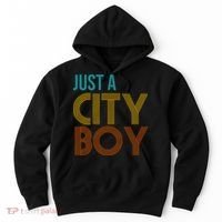 Just A City Boy Funny Hoodie thumb 0