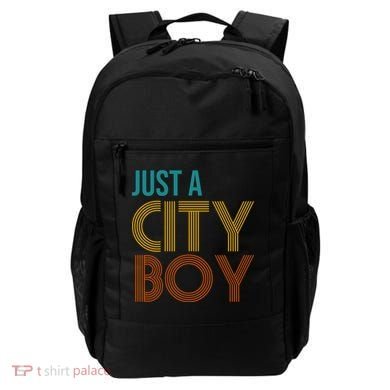 Just A City Boy Funny Backpack