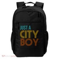 Just A City Boy Funny Backpack thumb 0