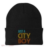 Just A City Boy Funny Beanie thumb 0