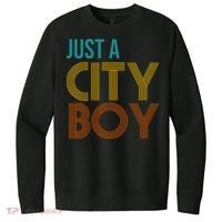 Just A City Boy Funny V.I.T. Fleece Crew Sweatshirt thumb 0