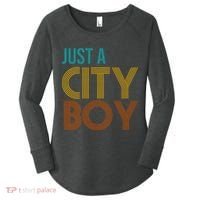 Just A City Boy Funny Women's Perfect Tri Tunic Long Sleeve Shirt thumb 0