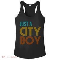 Just A City Boy Funny Ladies PosiCharge Competitor Racerback Tank thumb 0