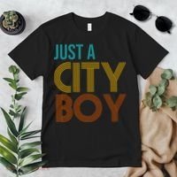 Just A City Boy Funny Premium T-Shirt thumb 2