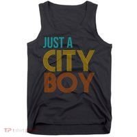 Just A City Boy Funny Tank Top thumb 0