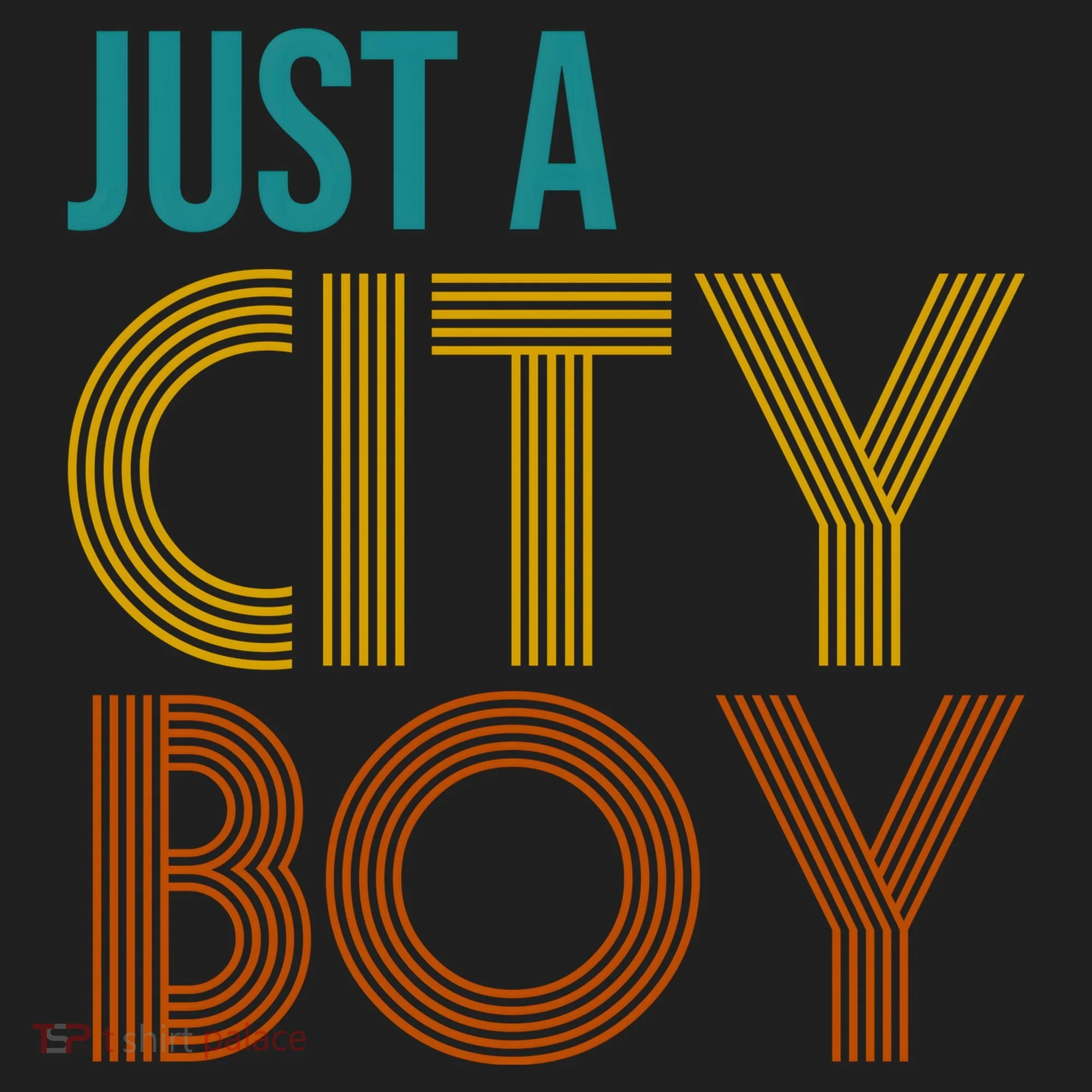 Just A City Boy Funny Golf Towel