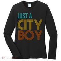 Just A City Boy Funny Women's Long Sleeve Shirt thumb 0