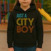 Just A City Boy Funny Kids Hoodie thumb 3