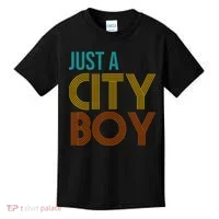 Just A City Boy Funny Kids T-Shirt thumb 0