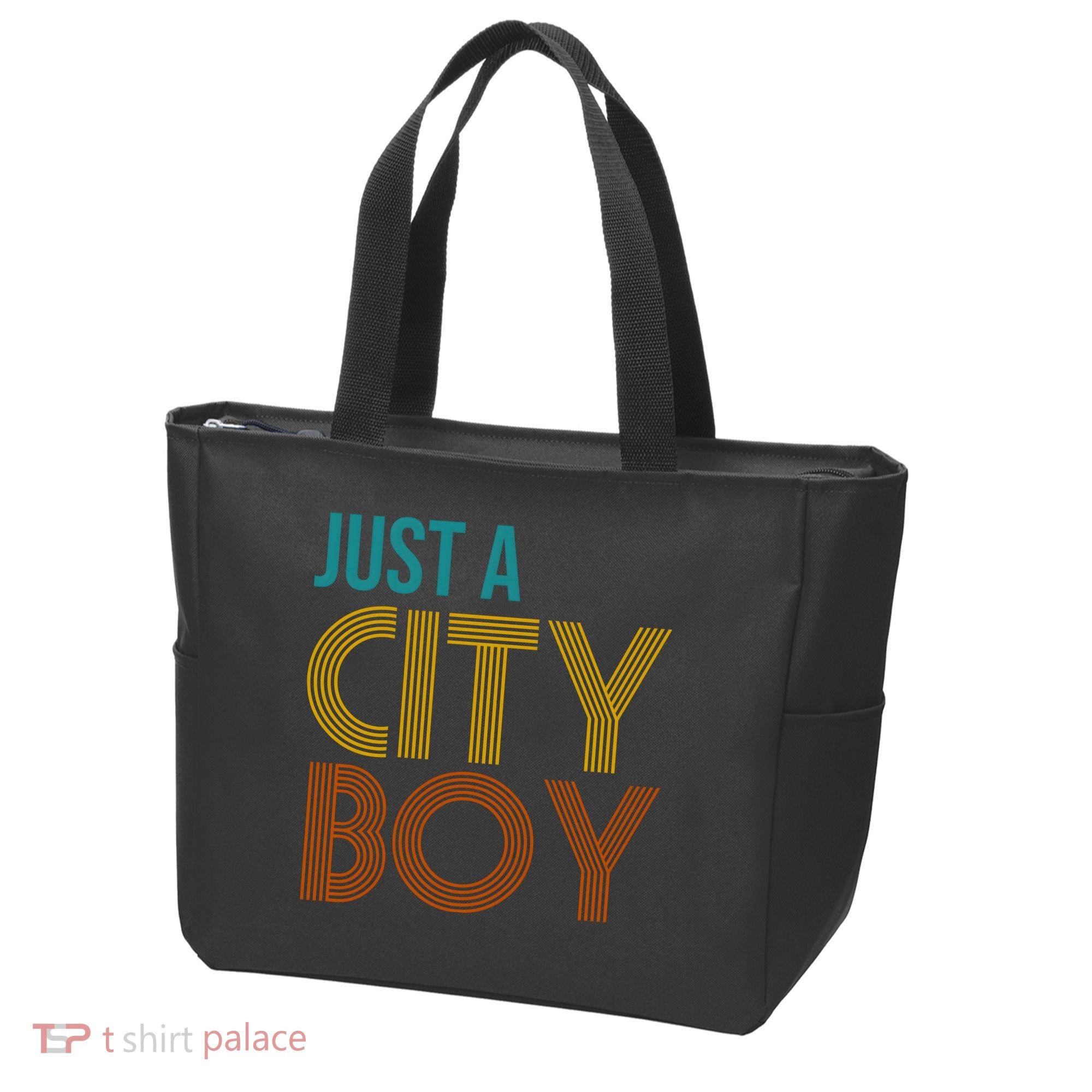 Just A City Boy Funny Tote Bag