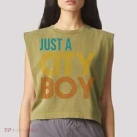Just A City Boy Funny Garment-Dyed Women's Muscle Tee thumb 2