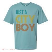 Just A City Boy Funny Sueded Cloud Jersey T-Shirt thumb 0