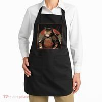Japanese Art Cat Ninja Ukiyo-e Anime Style Samurai Cat Apron thumb 2