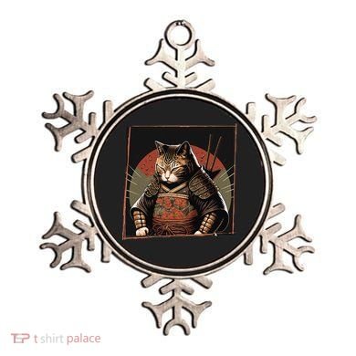 Japanese Art Cat Ninja Ukiyo-e Anime Style Samurai Cat Ornament