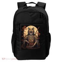 Japanese Art Cat Ninja Ukiyo-e Anime Style Samurai Cat Backpack thumb 0