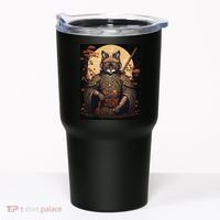 Japanese Art Cat Ninja Ukiyo-e Anime Style Samurai Cat Tumbler thumb 0