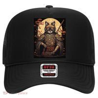 Japanese Art Cat Ninja Ukiyo-e Anime Style Samurai Cat Hat thumb 0