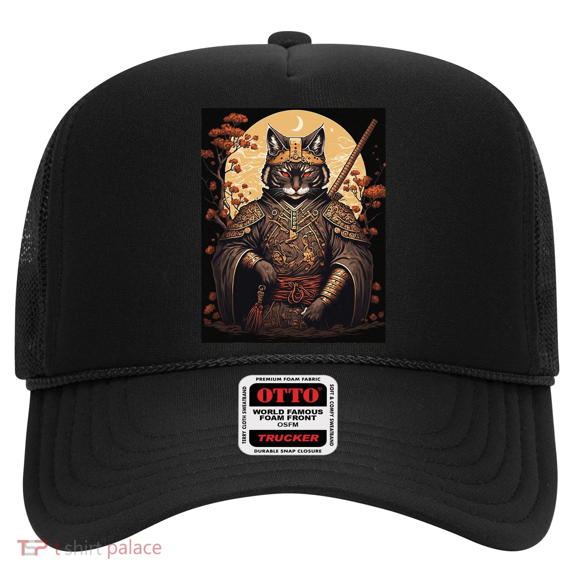 Japanese Art Cat Ninja Ukiyo-e Anime Style Samurai Cat Hat