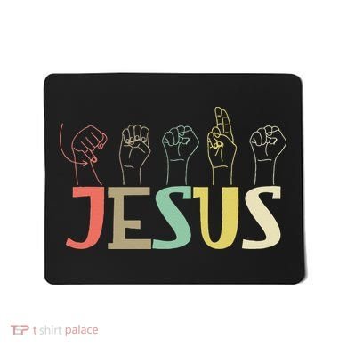 Jesus ASL Christian Deaf DHH ASL Teacher Sign Language Mousepad