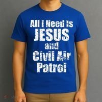 Jesus And Civil Air Patrol Funny For Christian CAP Cadets T-Shirt thumb 3