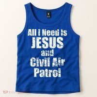Jesus And Civil Air Patrol Funny For Christian CAP Cadets Tank Top thumb 2