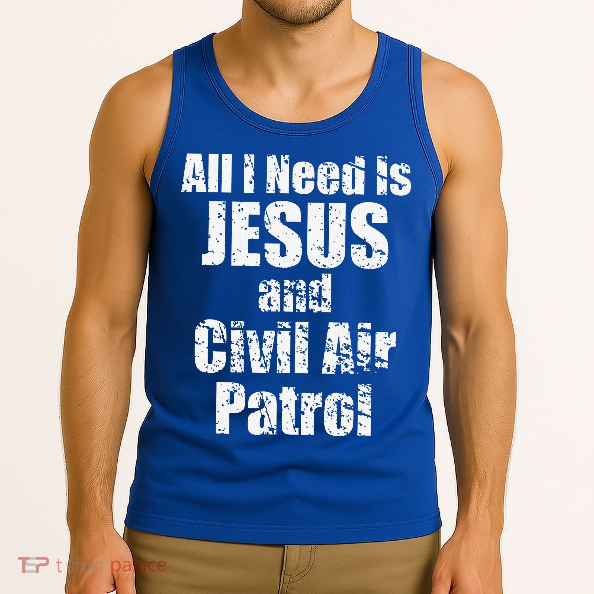 Jesus And Civil Air Patrol Funny For Christian CAP Cadets Tank Top