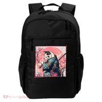 Japanese Art Cat Ninja Ukiyo E Anime Style Samurai Cat Backpack thumb 0