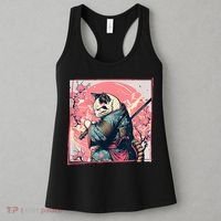 Japanese Art Cat Ninja Ukiyo E Anime Style Samurai Cat Women's Tank Top thumb 3