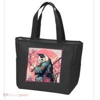 Japanese Art Cat Ninja Ukiyo E Anime Style Samurai Cat Tote Bag thumb 3