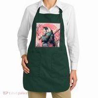 Japanese Art Cat Ninja Ukiyo E Anime Style Samurai Cat Apron thumb 2