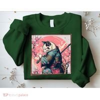 Japanese Art Cat Ninja Ukiyo E Anime Style Samurai Cat Sweatshirt thumb 2