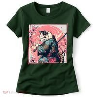 Japanese Art Cat Ninja Ukiyo E Anime Style Samurai Cat Women's T-Shirt thumb 0