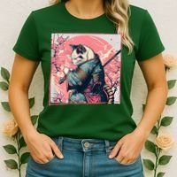 Japanese Art Cat Ninja Ukiyo E Anime Style Samurai Cat Women's T-Shirt thumb 2