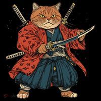 Japanese Art Cat Ninja Ukiyo-e Anime Style Samurai Cat Coffee Mug thumb 5