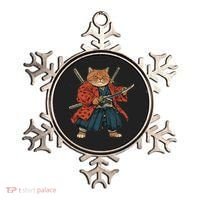 Japanese Art Cat Ninja Ukiyo-e Anime Style Samurai Cat Ornament thumb 0