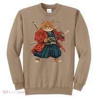 Japanese Art Cat Ninja Ukiyo-e Anime Style Samurai Cat Sweatshirt thumb 0