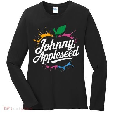 Johnny Appleseed Costume Celebrate Apples Farmer Women's Long Sleeve Shirt